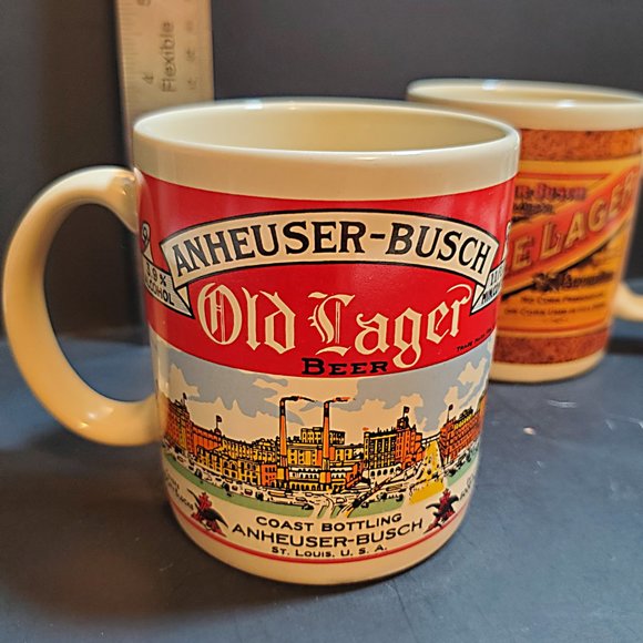 Anheuser-Busch Lager Nostalgia Collection 2 Piece Coffee Mug Set - Picture 2 of 6